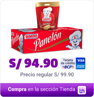 Panetón Bimbo en Bolsa 900Gr x 6 Uds. - 