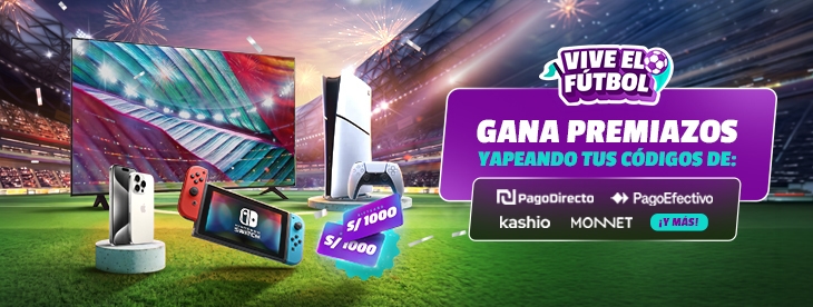 Vive el Mundial y Gana Premiazos Yapeando tus Códigos