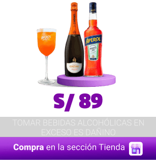 Pack Aperol + Cinzano + 1 Copa -