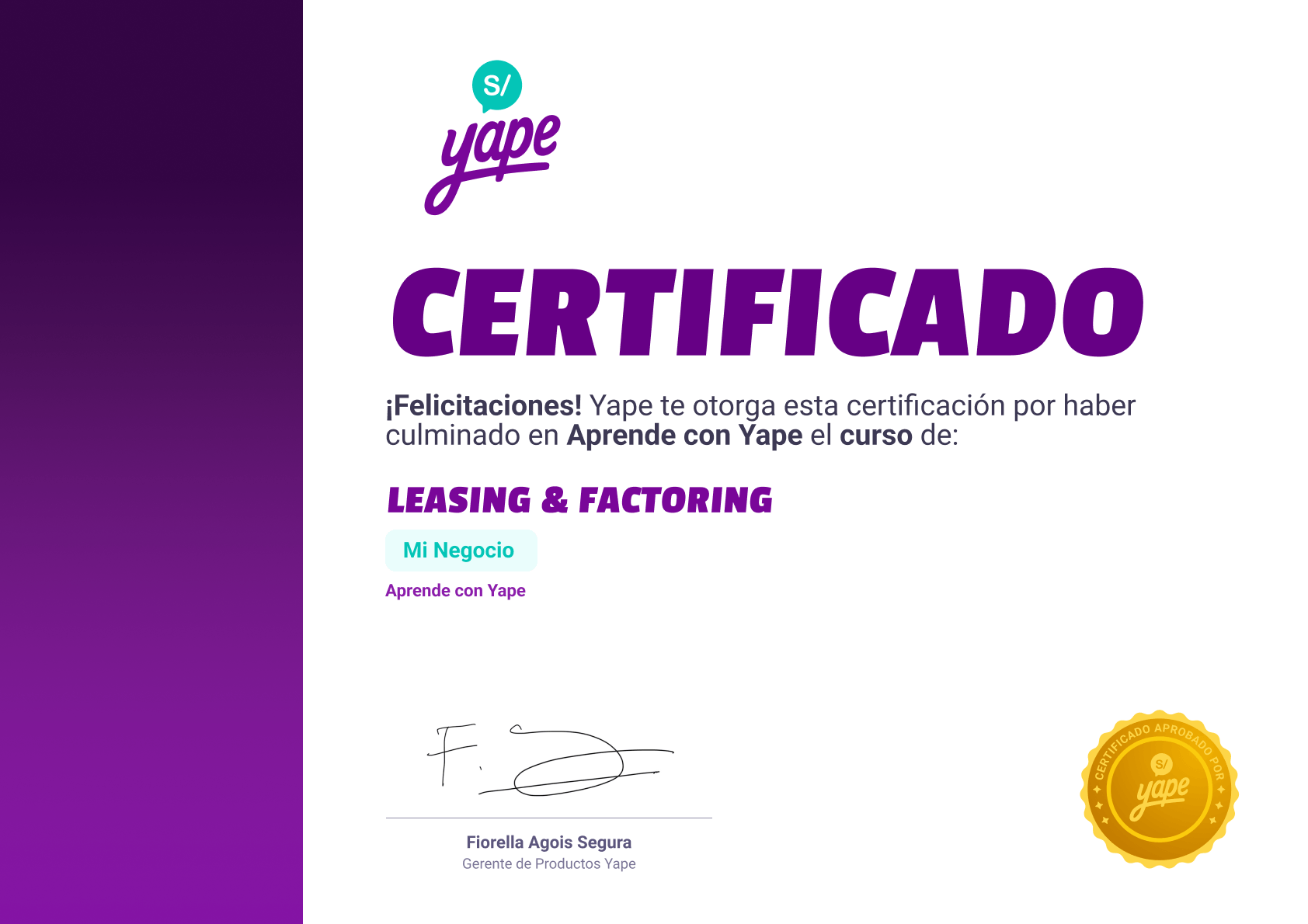 ¡Obtén tu certificado!