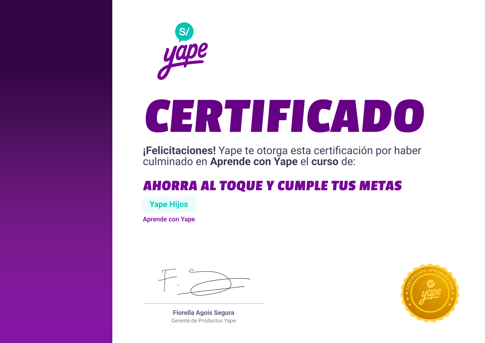 ¡Obtén tu certificado!